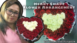 Heart Shape Flower Arrangement | Red Roses Heart-shape | The Aivee Kingdom