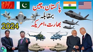 Pakistan and China Vs India And America Military Power 2024 | Search Point