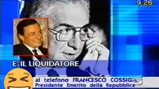 Luca Giurato al telefono con il presidente Cossiga per un parere su Draghi