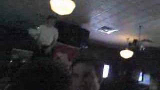 loser guy dances on top of bar!