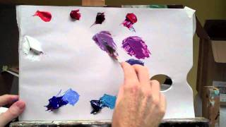 Basic acrylic colour mixing: how to mix a perfect purple| Part 2 of 2