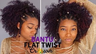 Natural Black Summer Hairstyles: Flat Twist Bantu Knot Crown Hair | The Mane Choice