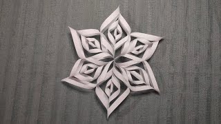 DIY 3D Snowflake made of paper