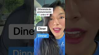 DINER y DINNER no son iguales en inglés 😱 #ingles #english #aprenderingles