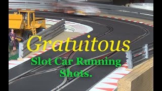 Gratuitous Shots of Scalextric Slot Cars Running and Wrecking