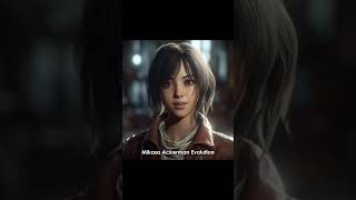 Attack on Titan Mikasa Ackerman Evolution (Baby to Adult) in Alternate Universe #shorts