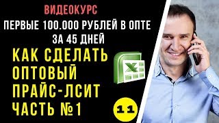 Оптовый прайс. Как сделать самому. Часть №1