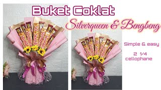 tutorial membuat buket coklat  silverqueen dan bengbeng