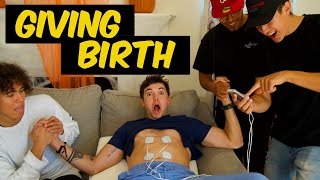 Men try giving birth through REAL simulation (bad idea)