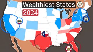 Top 51 Wealthiest States in USA in 2024