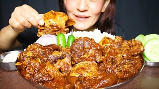 SPICY DELICIOUS MUTTON MASALA CURRY WITH BASMATI RICE #ASMR/EATING SHOW BIG BITES MUKBANG