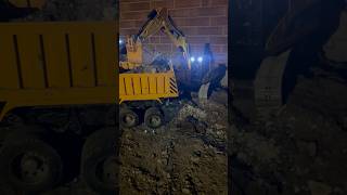 The 1/16  RC construction Night Shift!! #rc #dumptruck #catequipment #Skidsteer #Excavator