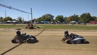 Go kart racing at mow karts of Marshall county Argos Indiana feature race October 6th 2024