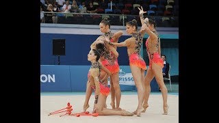 2014 Rhythmic Gymnastics European Championships  Groups - Spain 10 Clubs Final HD