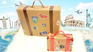 How To Wrap A Present Like A VINTAGE SUITCASE! DIY Gift Wrap Idea