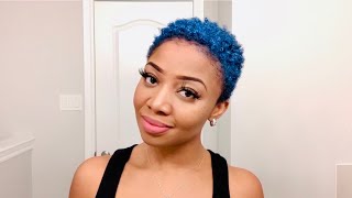 #130 - HOW I SAFELY COLOUR MY TYPE 4 NATURAL HAIR WITHOUT DAMAGE | BLUE HAIR PAINT WAX