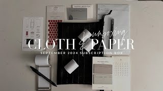 unboxing the cloth & paper september 2024 subscription box | kanban method for mindful productivity