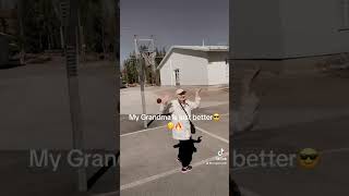 My Grandma is best basketball player🔥😎🤫😂