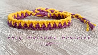 How to Make Easy Bracelet - Beginners Macrame Bracelet Tutorial - How to Make Friendship Bracelet