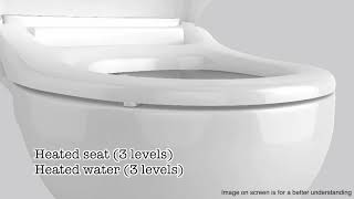 Ivyel J-2R Smart Electric Bidet for Toilet Seat | For Elongated toilet | Heated bidet toilet seat