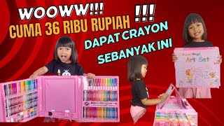 unboxing crayon super mega art  murah banget❗❗❗shopee haul