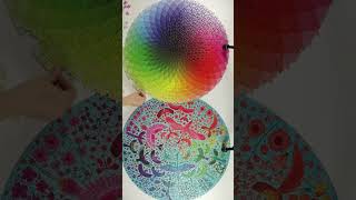 Time lapse of Two Round Gradient puzzles built simultaneously! #shorts #short