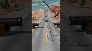 Cars vs 2 Big Cannon & Giant Spinning Hammer - BeamNG.drive