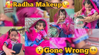 😅Radha Makeup for Baby Gone Wrong😵 #funny #trending #krishna #radhamakeup #minivlog #comedy #roast