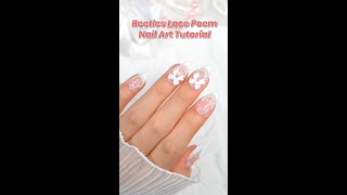 🩰Beetles Lace Poem Nail Art Tutorial💅