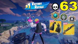 63 Elimination Solo vs Squads Wins (New Fortnite Chapter 5 Season 4 Gameplay)