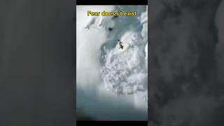 Skier backflips over avalanche #ski #shorts #nofear