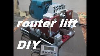 Точный лифт для фрезера с электроприводом .Home-made router lift