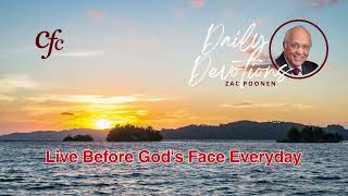 October 8 | Daily Devotion | Live Before God's Face Everyday | Zac Poonen