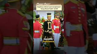 Momen Jokowi dengan gagah turun dari mimbar hampiri bendera merah putih di IKN #jokowi #ikn