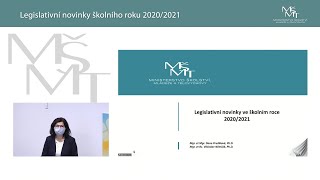 Webinář MŠMT k legislativním novinkám školního roku 2020/2021