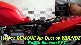 How to Remove Air Duct of Yamaha YBR/YBZ/YBZDX? || Air Duct Removing from YBZ-DX Enhance Power