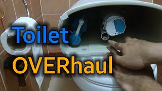 Toilet Complete TEARdown- fix leaks @nd water flowing non-stop in toilet bowl