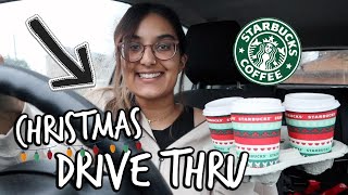 DRIVE WITH ME + TRYING STARBUCKS CHRISTMAS DRINKS!! (also my car literally broke)