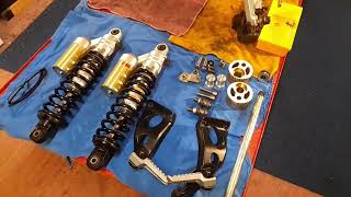 ZRX 1200 Swing arm removal and lightweight pivot manufactured..