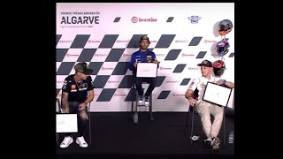 Algarvegp  Motogp  press conference Who Knows Their Motogp History  best? 🤔🤔 press conference 2021🎉