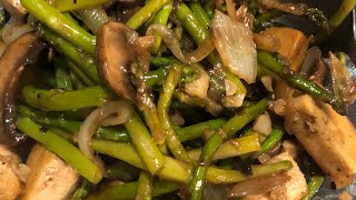 DELICIOUSLY HEALTHY | MUSHROOMS ASPARAGUS AND TOFU #shorts