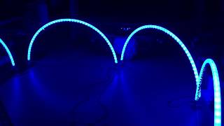 RGB WS2811 LED Pixel Leaping Arches using Transparent Air Seeder Tubing