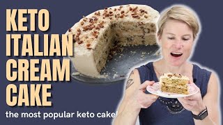 The MOST POPULAR Keto Cake Recipe | Super dreamy Keto Italian Cream Cake!