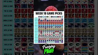 Week 18 Game Picks