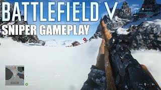 Battlefield V - Sniper Gameplay Lee Enfield No 4 on FJELL 652 (Xbox one)