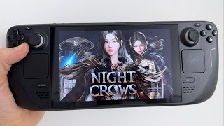 Playing Night Crows on the Steam Deck LCD