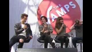 The Vamps answering my question at Westfield 14.4.1.4