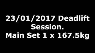 23/01/2017 Deadlift Session