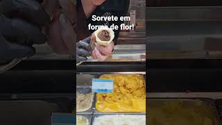 sorvete em forma de flor, já viu? Na Hungria tem! #vlogdeviagem #budapeste #dicasdeviagem #sorvete