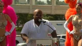 Cee Lo Green makes a funny entrace at Caesars Palace in Las Vegas